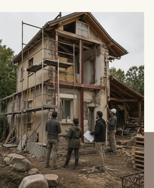Реконструкция загородного дома под ключ в Добрянке от бюро