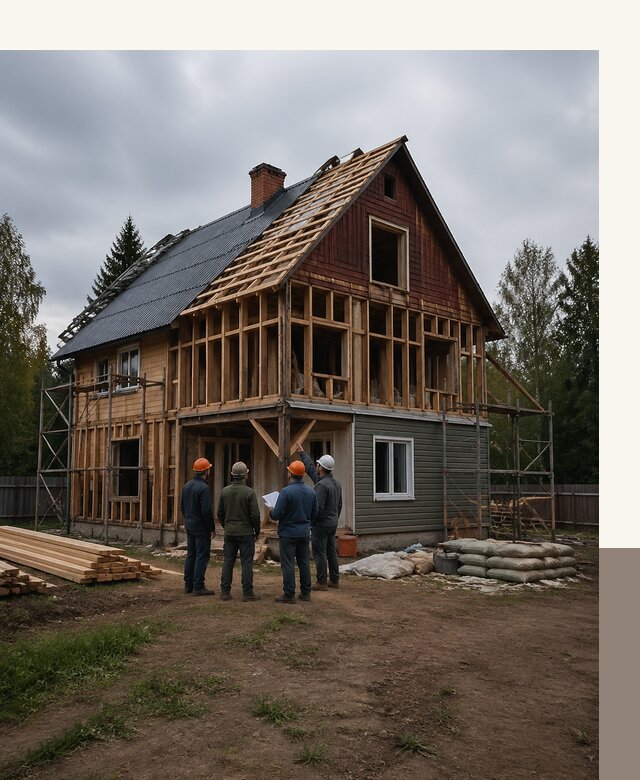 Реконструкция дачного дома в Добрянке под ключ с проектом