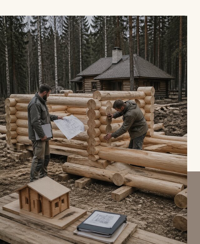 Проектирование и строительство домов из бревна в Добрянке